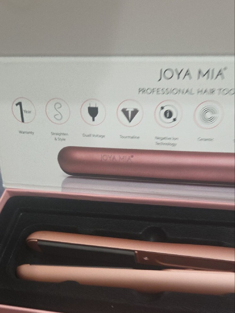 Joya Mia Diva Rose Gold Hair Straightener - Sleek Styling - Picture 8 of 8
